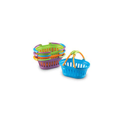 Learning Resources New Sprouts Stack of Baskets, Pretend Play, Play Grocery Basket, 4 Pieces, Ages 18 mos+