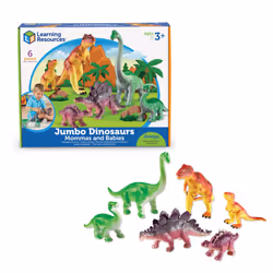 Learning Resources Jumbo Dinosaurs I Mommas and Babies I T-Rex Stegos