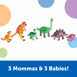 Learning Resources Jumbo Dinosaurs I Mommas and Babies I T-Rex  Stegos