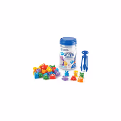 Learning Resources Grab & Sort Fine Motor Alien Counters, STEM Toys for Kids, Space DÃ©cor, Preschool Fine Motor Skills, 37 P ...