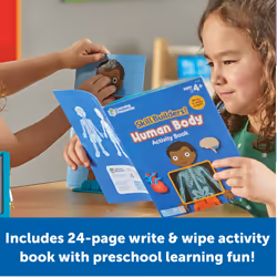 Skill Builders Human Body Activity Set, 17 Pieces, Ages 4+, Preschool Learning Activities, Preschool Science, Preschool Activity Book, Human Body