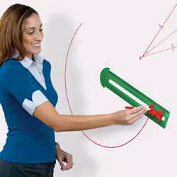 Learning Resources Bullseye Demonstration Compass  Dual-Scale Ruler  Classroom Whiteboard Accessories  Teacher Aids  Grades 1+  Ages 6+ (LER1508)