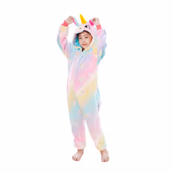 HQFURS Kids Unisex Unicorn Costume Animal Onesie Pajamas Halloween Christmas Gifts 8t