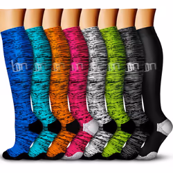 Compression Socks (8 Pairs) 15-20 mmHg is Best Athletic for Men & Wom