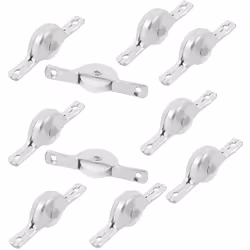 Sourcingmap Furniture Wardrobe Cupboard Closet Sliding Door Roller Wheel Silver Tone 10pcs