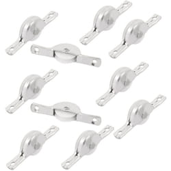 Sourcingmap Furniture Wardrobe Cupboard Closet Sliding Door Roller Wheel Silver Tone 10pcs