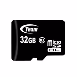 Team Group microSDHC 32GB, 32 GB, MicroSDHC, Class 10, 17 MB/s, 10 MB/s, Black