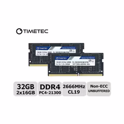 Timetec Hynix IC 32GB Kit (2x16GB) DDR4 2666MHz PC4-21300 Unbuffered Non-ECC 1.2V CL19 2Rx8 Dual Rank 260 Pin SODIMM Laptop N ...
