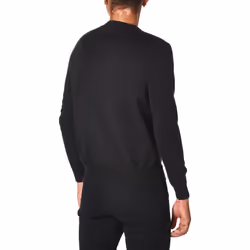 Tommy Hilfiger Men's Cotton V Neck Sweater  Deep Knit Black  Small