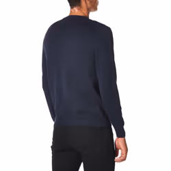 Tommy Hilfiger Men's Cotton V Neck Sweater  Masters Navy  Large