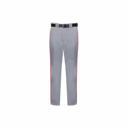 Russell R11LGM.B9T.2XL Adult Piped Diamond Series 2.0 Baseball Pant, Baseball Gray & True Red - 2XL