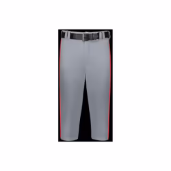Russell R21LGM.B9T.XL Adult Piped Diamond Series Knicker 2.0 Pant, Baseball Gray & True Red - Extra Large