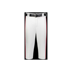 Russell R21LGM.WTR.L Adult Piped Diamond Series Knicker 2.0 Pant, White & True Red - Large