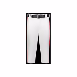 Russell R21LGM.WTR.S Adult Piped Diamond Series Knicker 2.0 Pant, White & True Red - Small