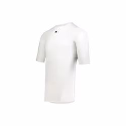 Russell R21CPM.WHI.2XL Half Sleeve Compression T-Shirt, White - 2XL
