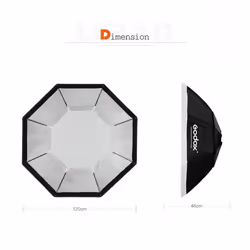 Godox Octagon 120cm Grid Honeycomb Softbox Bowens Mount for Studio