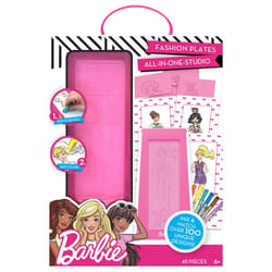 Barbie Fashion Plates All in One Studio Sketch Design Activity Set - Fashion Design Kit for Kids Ages 6 and Up
