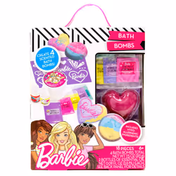 Barbie Make Your Own Bath Bomb Kit by Horizon Group USA  DIY Four Custom Colorful & Sweet-Smelling Bath Bombs  Includes Stenc ...