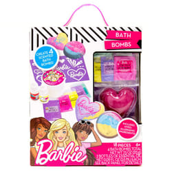 Barbie Make Your Own Bath Bomb Kit by Horizon Group USA  DIY Four Custom Colorful & Sweet-Smelling Bath Bombs  Includes Stencil  Glitter  Molds  Fragr