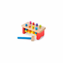 Melissa & Doug Deluxe Pounding Bench | Wooden Developmental Toy | Motor Skills | Problem Solving | 2+ | Gift for Boy or Girl