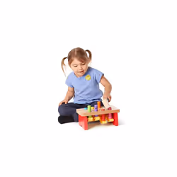 Melissa & Doug Deluxe Pounding Bench | Wooden Developmental Toy | Motor Skills | Problem Solving | 2+ | Gift for Boy or Girl