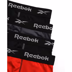 Reebok Men's Active Underwear - Performance Boxer Briefs (4 Pack)  Size Medium  BlackRedGrey