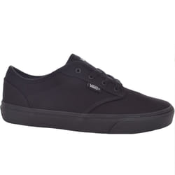 Vans Juniors Kids Atwood Casual Low Top Canvas Trainers Sneakers Shoes - Black - 3, Black