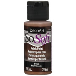 DecoArt DSS102-26 SoSoft Fabric Acrylics Paint  1-Ounce  Brown