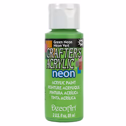 Crafter's Acrylic All Purpose Paint 2 Ounces-Green Neon