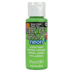 Crafter's Acrylic All Purpose Paint 2 Ounces-Green Neon