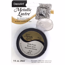 Metallic Lustre Wax Finish 1oz-White Frost
