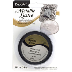 Metallic Lustre Wax Finish 1oz-White Frost