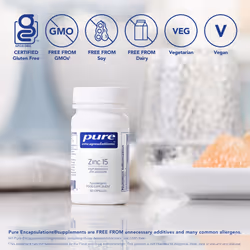 - Zinc 15 - Zinc Picolinate 15mg - Highly Absorbable Hypoallergenic Immune System Supplement - Fertility Supplement - Hair, Skin & Nails - 60