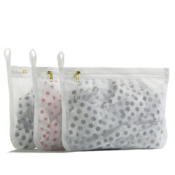 TENRAI Delicates Laundry Bags, Bra Fine Mesh Wash Bag for Underwear, Lingerie, Bra, Pantyhose, Socks, Use YKK Zipper, Have Hanger Loops, Small Openin