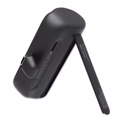 Manhattan Power Bank with integrated USB-C plug, 5000 mAh, Up to 10W output, Kickstand for Use as Charging Phone Holder, Black - Additional view 7
