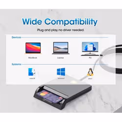 Manhattan USB-A / USB-C combo Smart Card Reader, USB 2.0 Type-C and Type-A Male to Contact Reader Interface, Supports Windows, macOS and Linux, Reads SIM Cards with Adapter (not included or available from ), 1m Cable, Black - Additional view 6