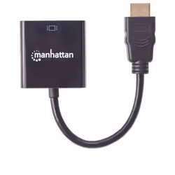 Manhattan HDMI to VGA Converter cable, 1080p, 30cm, Male to Female, Equivalent to HD2VGAE2, Micro-USB Power Input Port for additional power if needed, Black, Three Year Warranty, Polybag - Additional view 4