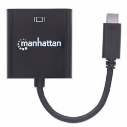 Manhattan USB-C to VGA Converter Cable, 1080p@60Hz, Black, 8cm, Equivalent to CDP2HD, Male to Female, Lifetime Warranty, Blister - Additional view 4