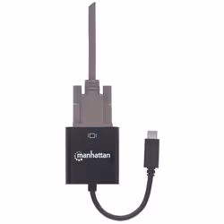 Manhattan USB-C to VGA Converter Cable, 1080p@60Hz, Black, 8cm, Equivalent to CDP2HD, Male to Female, Lifetime Warranty, Blister - Additional view 5