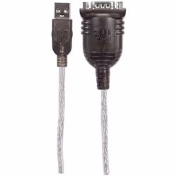 Manhattan USB-A to Serial Converter cable, 45cm, Male to Male, Serial/RS232/COM/DB9, Prolific PL-2303HXD Chip, Black/Silver cable, Three Year Warranty, Polybag - Additional view 4