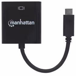 Manhattan USB-C to DisplayPort 1.2 Cable (Clearance Pricing), 4K@30Hz, 21cm, Male to Female, Black, Lifetime Warranty, Blister - Additional view 4