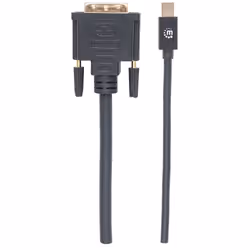 Manhattan Mini DisplayPort 1.2a to DVI-D 24+1 Cable (Clearance Pricing), 1080p@60Hz, 1.8m, Male to Male, Compatible with DVD-D, Black, Lifetime Warranty, Polybag - Additional view 4