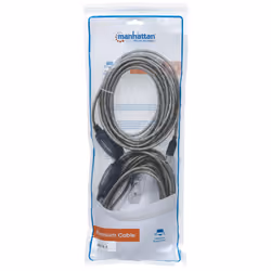 Manhattan USB-A to USB-B Cable, 15m, Male to Male, Active, Black, 480 Mbps (USB 2.0), Built-in Chipset With Amplification, Equivalent to USB2HAB50AC, Hi-Speed USB, Three Year Warranty, Polybag - Additional view 6
