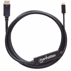 Manhattan USB-C to DisplayPort Cable, 4K@60Hz, 2m, Male to Male, Black, Equivalent to CDP2DP2MBD, Three Year Warranty, Polybag - Additional view 5