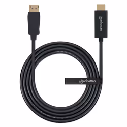 Manhattan DisplayPort 1.1 to HDMI Cable, 1080p@60Hz, 1.8m, Male to Male, DP With Latch, Black, Not Bi-Directional, Three Year Warranty, Polybag - Additional view 5