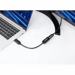 Manhattan DisplayPort 1.2 to HDMI Active Adapter, 4K@60Hz, 15cm, Male to Female, DP With Latch, Black, Not Bi-Directional, Three Year Warranty, Polybag - Additional view 4
