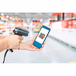 Manhattan 2D Long Range LED Barcode Scanner, USB, 450mm Scan Depth, Max Ambient Light 100,000 lux (sunlight), Supports symbologies - 1D (x21 versions) and 2D (x10 versions), Scanner RJ45 to USB 1.8m cable (most popular type, which is USB-A), Black - Additional view 8