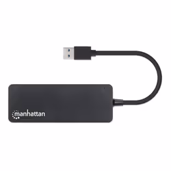 Manhattan USB-A 4-Port Hub, 4x USB-A Ports, 5 Gbps (USB 3.2 Gen1 aka USB 3.0), Bus Power, Equivalent to ST4300PBU3 & ST4300MINU3B, SuperSpeed USB, Black, Three Year Warranty, Box - Additional view 4