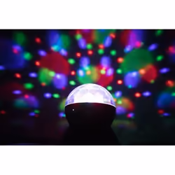 Manhattan Sound Science Disco Light Ball Bluetooth Speaker (Clearance Pricing), FM Radio, Decent Sound Output (3W), 8 hour Playback time, Integrated Controls, Range 10m, microSD card reader, Aux 3.5mm, USB-A charging cable incl, Bluetooth 5.0, 3 Years Warranty - Additional view 6