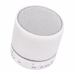 Manhattan LED Bluetooth Speaker (Clearance Pricing), Multicoloured, 5 hour Playback time, Range 10m, microSD card reader (32GB), Aux 3.5mm connector, Output 3W, USB-A charging cable included, 1200mAH battery, Bluetooth v5, White, Three Year Warranty, Boxed - Additional view 4